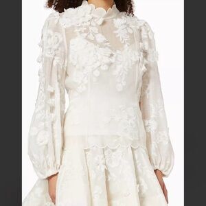 Zimmermann White Floral Blouse